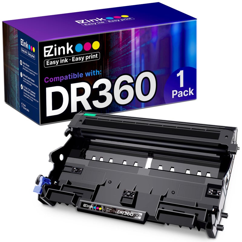 E-Z Ink Compatible Drum Unit Replacement for Brother DR360 DR 360 to use with DCP-7040 DCP-7030 MFC-7840W MFC-7340 MFC-7440N HL-2140 HL-2170W HL-2150N (1 Drum Unit) - Image 1